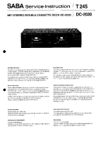 Saba DC2020 - Service Manual
